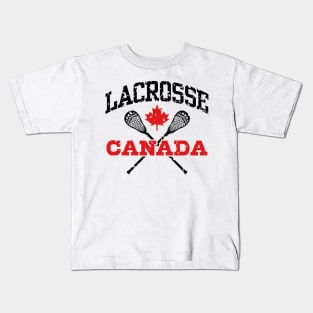 Canada Lacrosse | Sport canada flag Kids T-Shirt